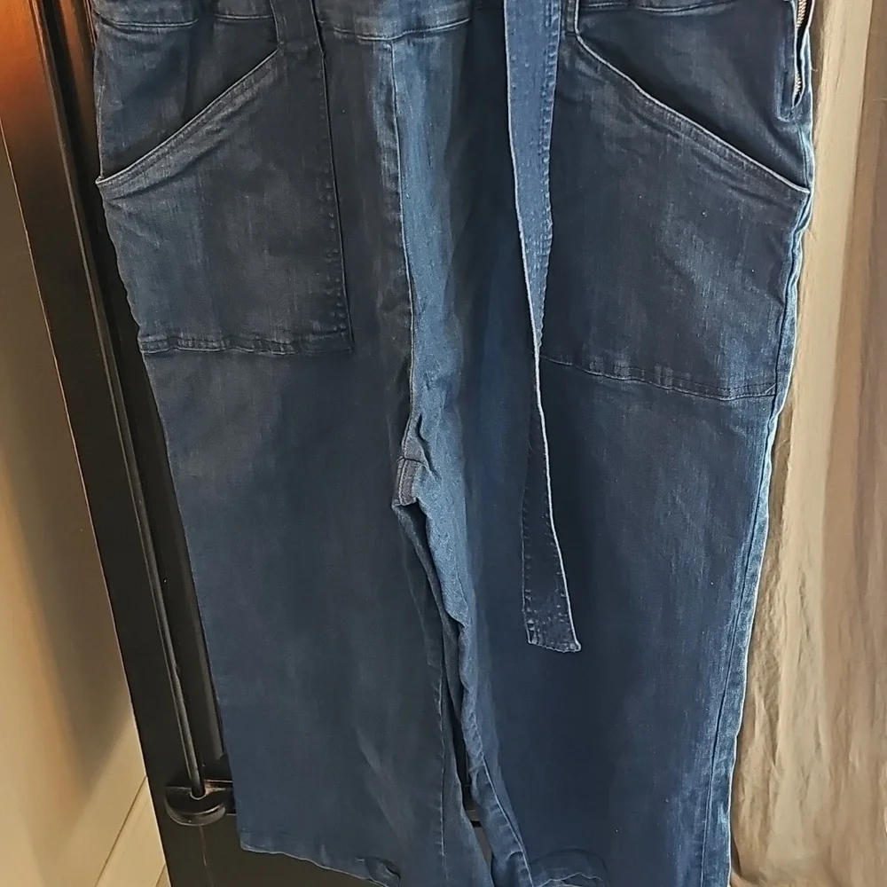 Denim Jumpsuit with Belt - So Stylish by Rachel Roy - Picture 3 of 6